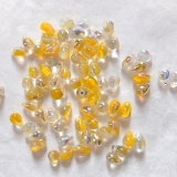 50 Stück - Glastropfen kristall gelb AB